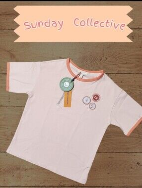 The Sunday Collective Lets Take A Walk Tee Pale Blush